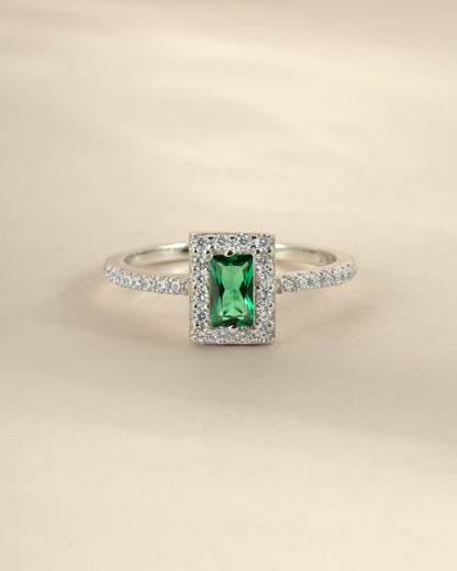 Emerald CZ Ring