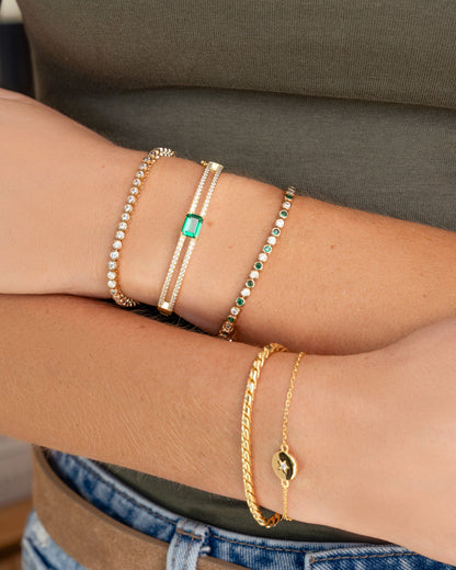Emerald Pavé Bangle