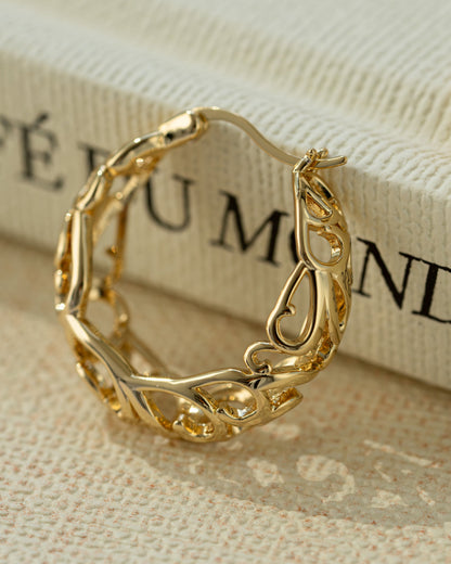 Filigree Tapered Hoops