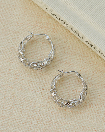 Filigree Tapered Hoops