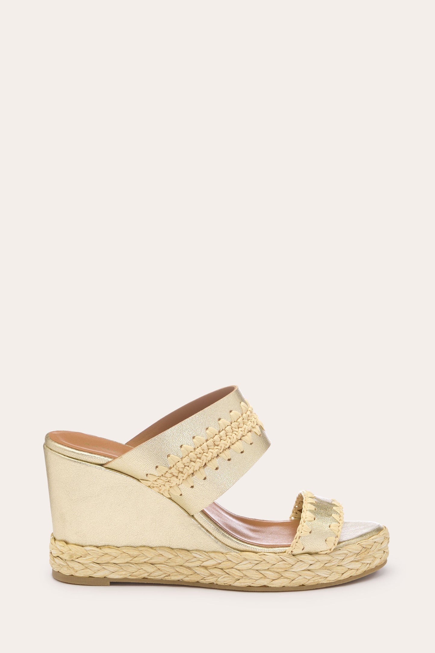 Landyn Crochet Espadrille Wedge | GOLD
