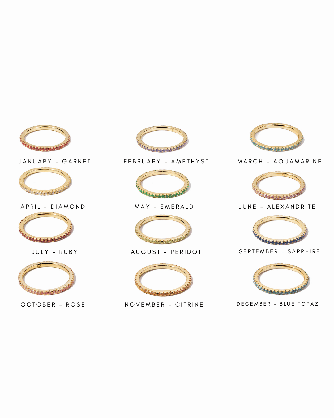 Emerald Birthstone Eternity Ring