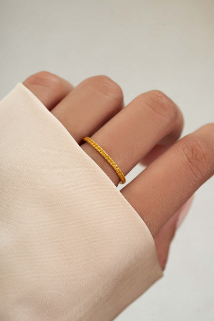 Citrine Birthstone Eternity Rings