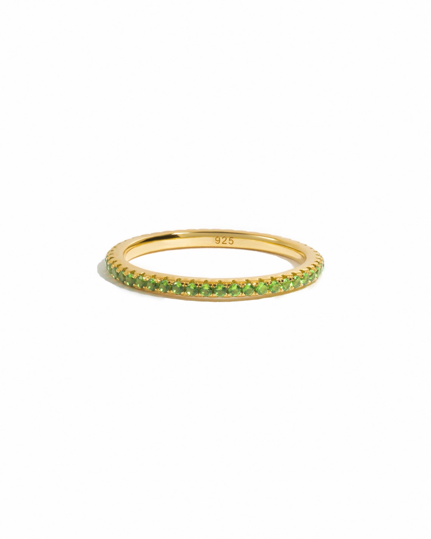 Peridot Birthstone Eternity Rings