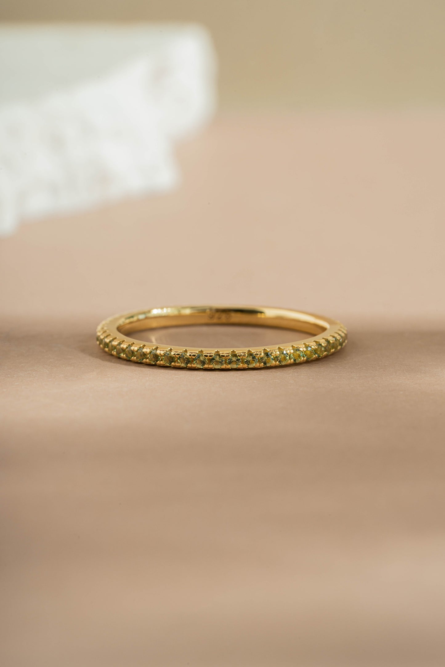 Peridot Birthstone Eternity Rings