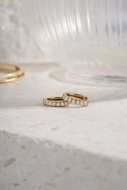 10mm Diamond Huggies (Multiple Sizes Available)