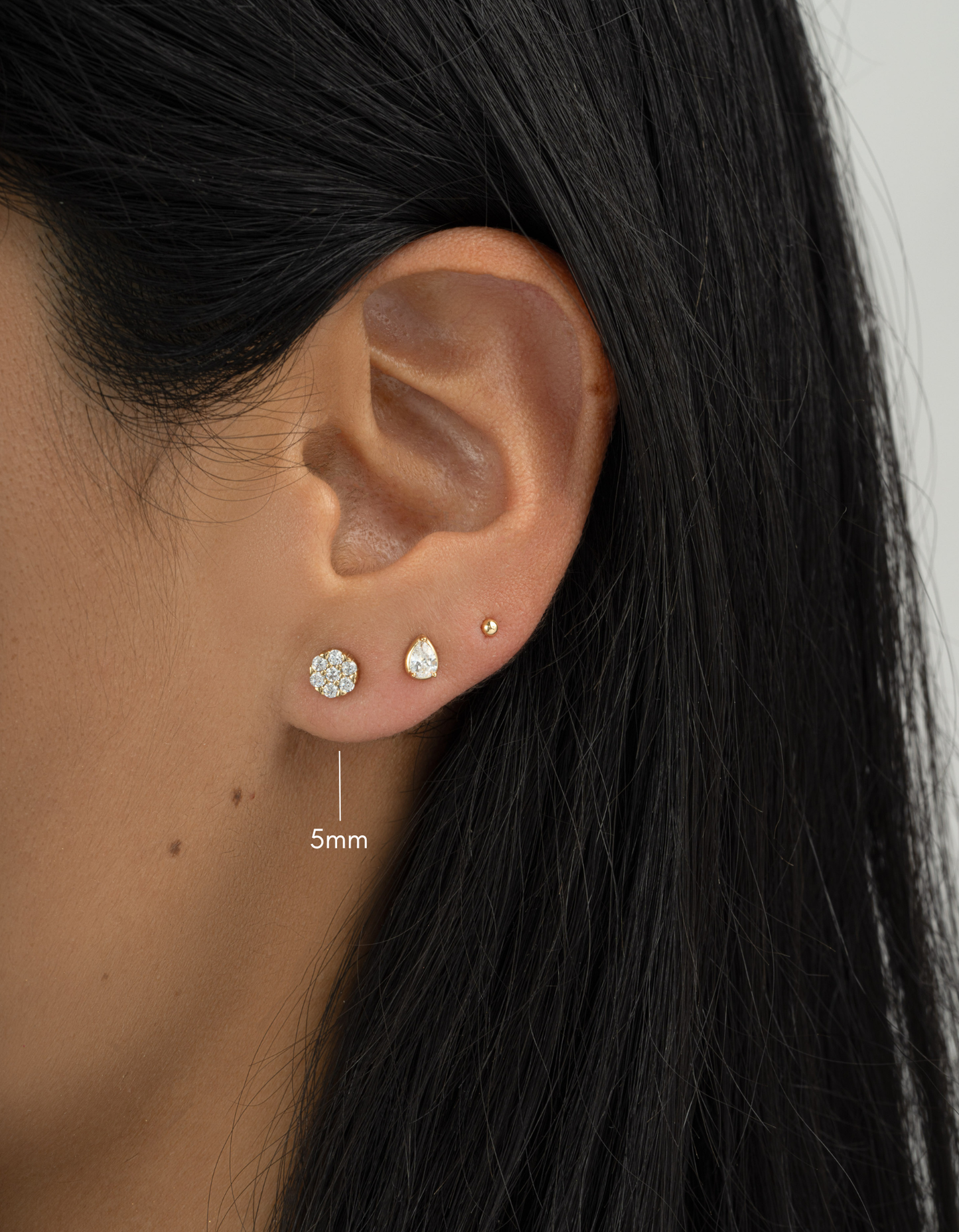 5mm Diamond Cluster Studs