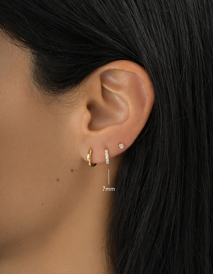 7mm Diamond Huggies (Multiple Sizes Available)