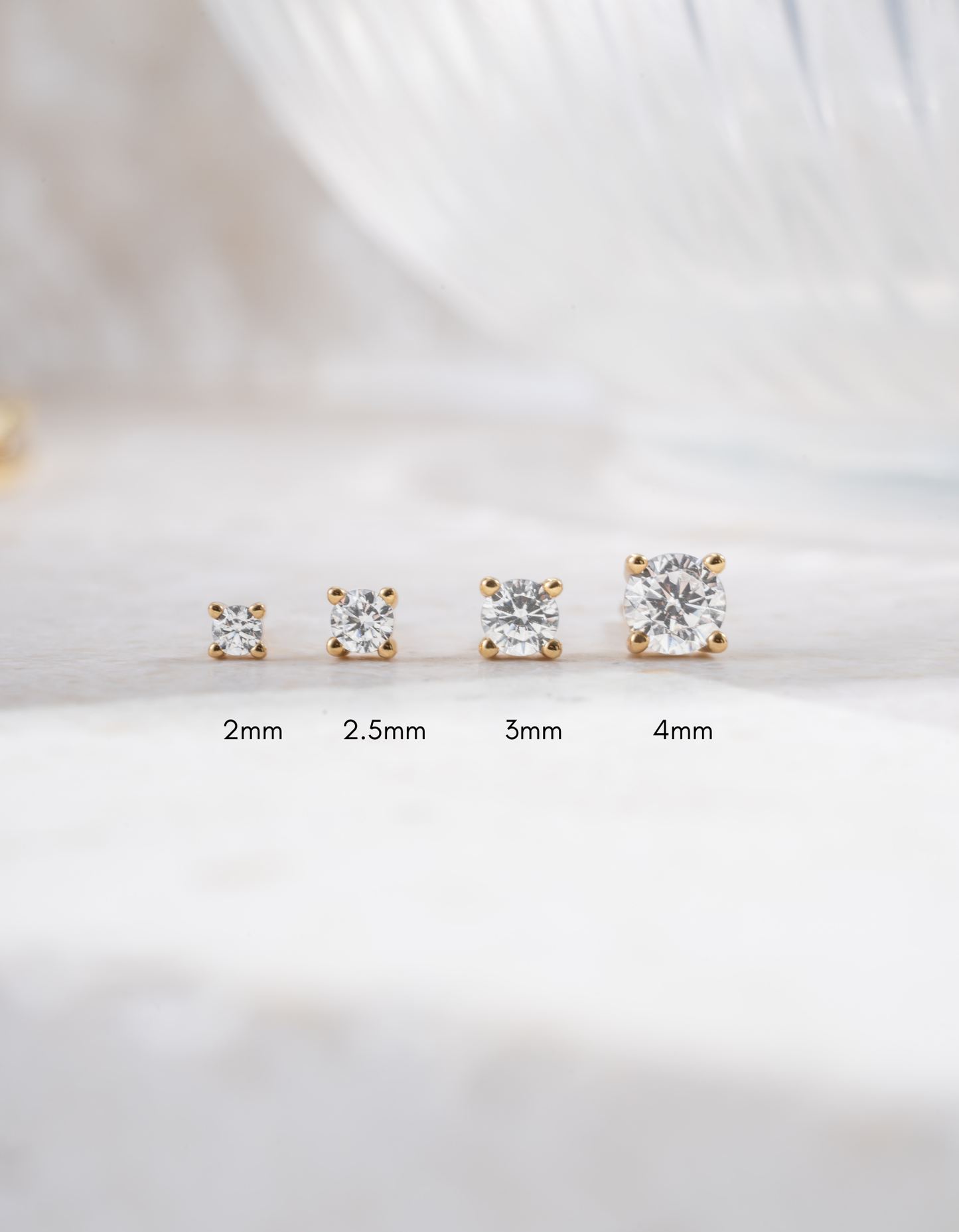 3mm Solitaire Studs