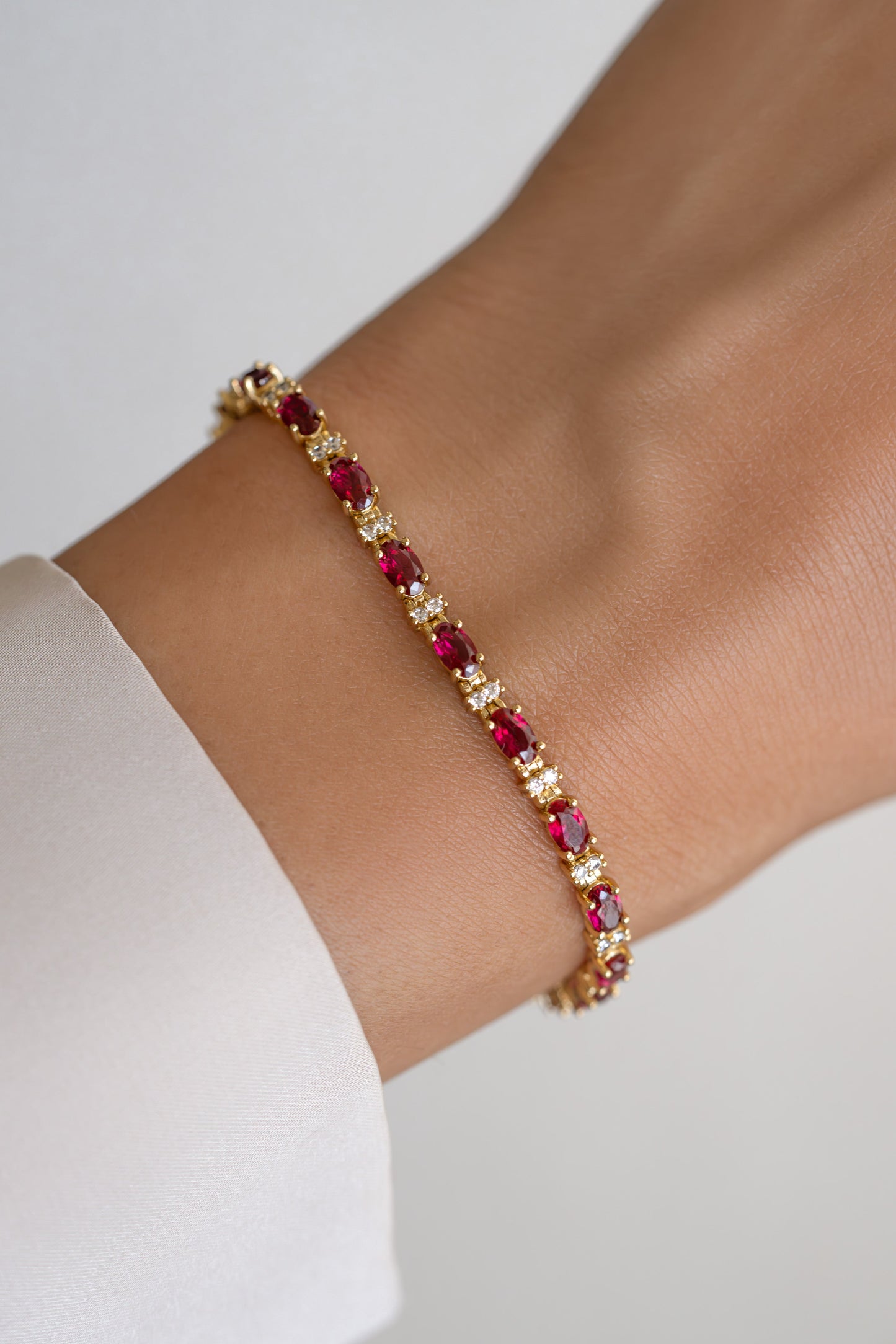 Ruby Tennis Bracelet