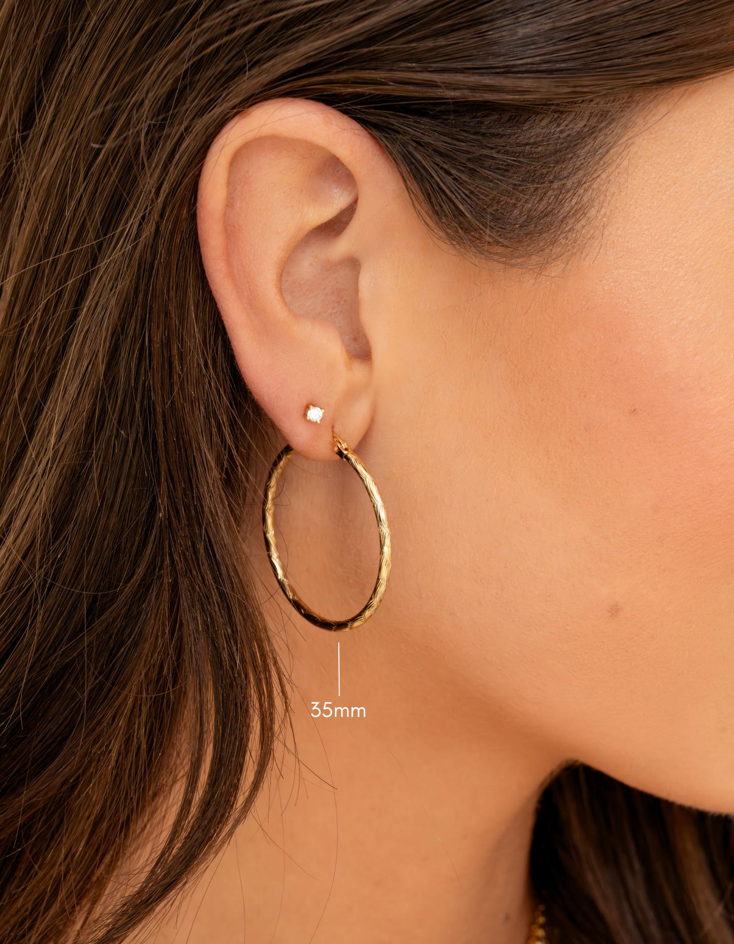 35mm Textured Hoops