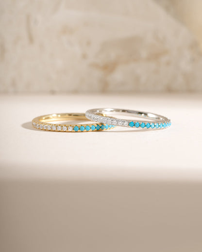 Turquoise & Diamond Eternity Ring