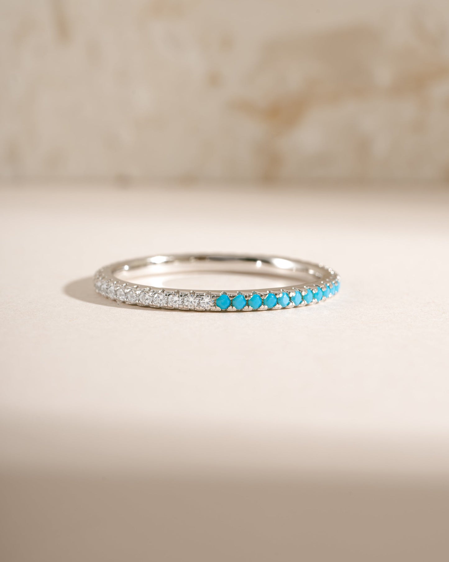 Turquoise & Diamond Eternity Ring