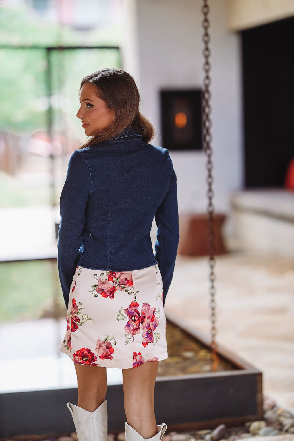 Rose Garden Mini Skirt - Cream (FINAL SALE)