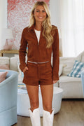 Western Luxe Moto Jacket - Brown (FINAL SALE)