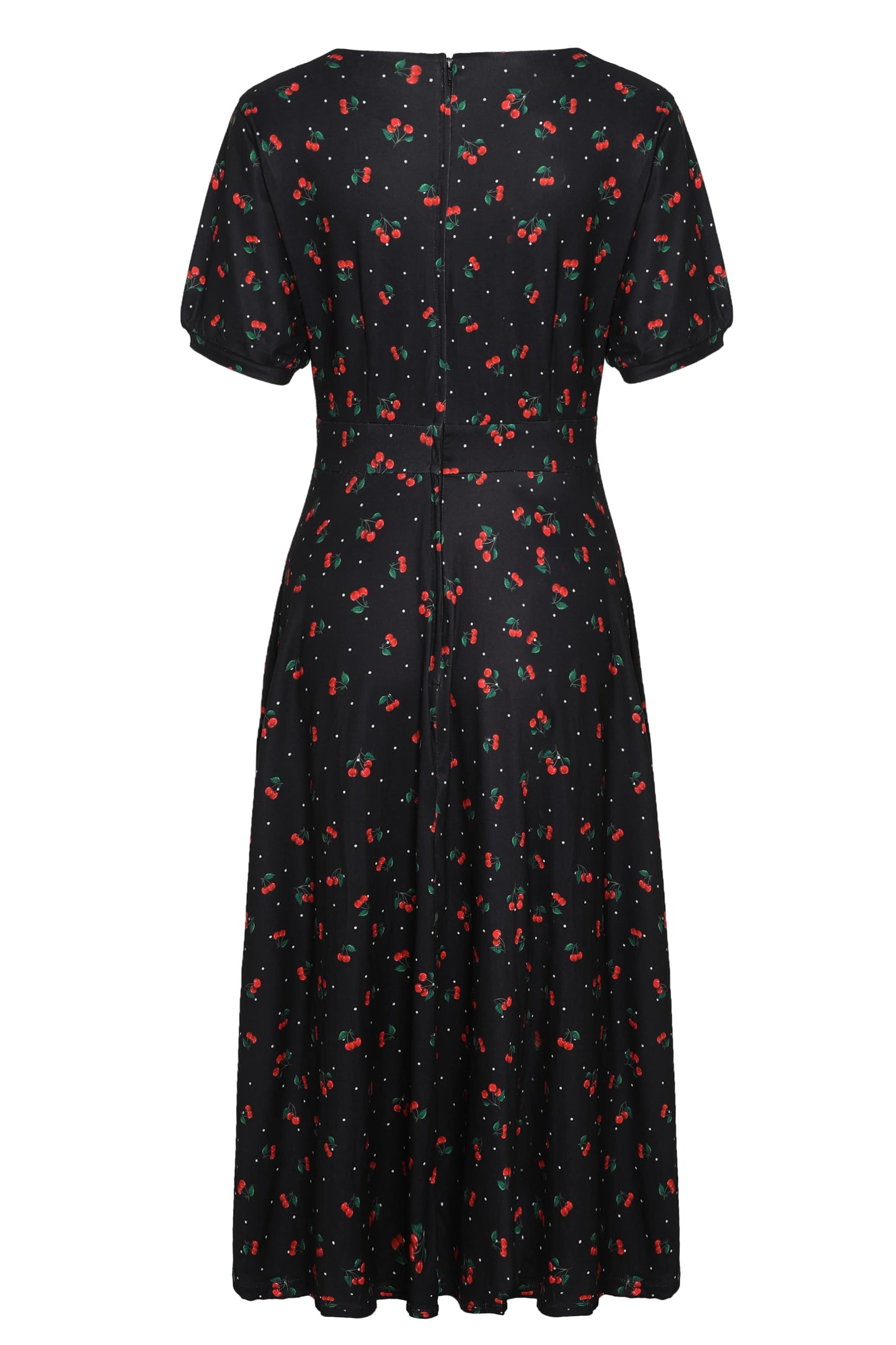 Julia Retro Black Cherry Tea Dress