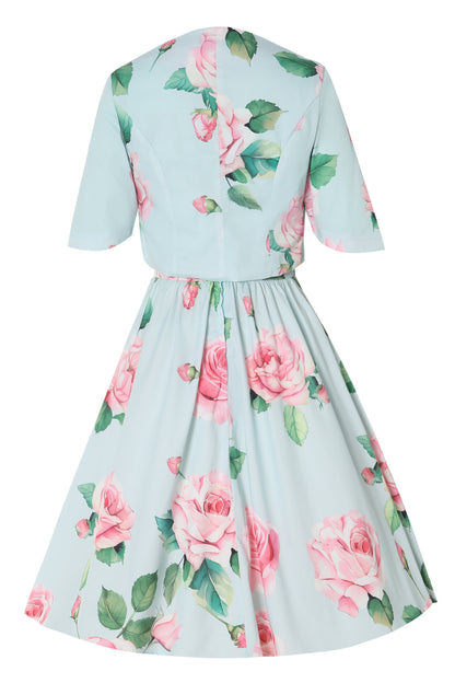 Lisette Light Blue Floral Bolero Jacket