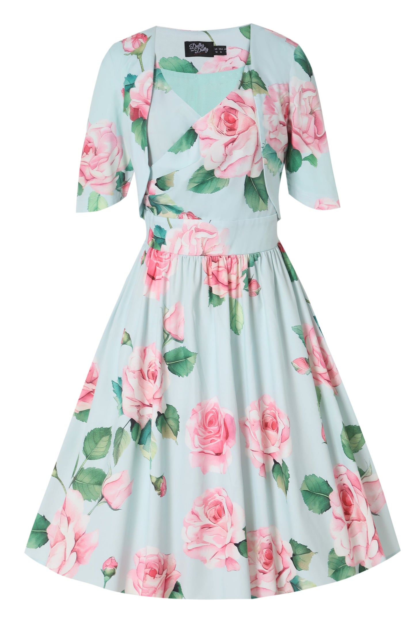 Lisette Light Blue Floral Bolero Jacket