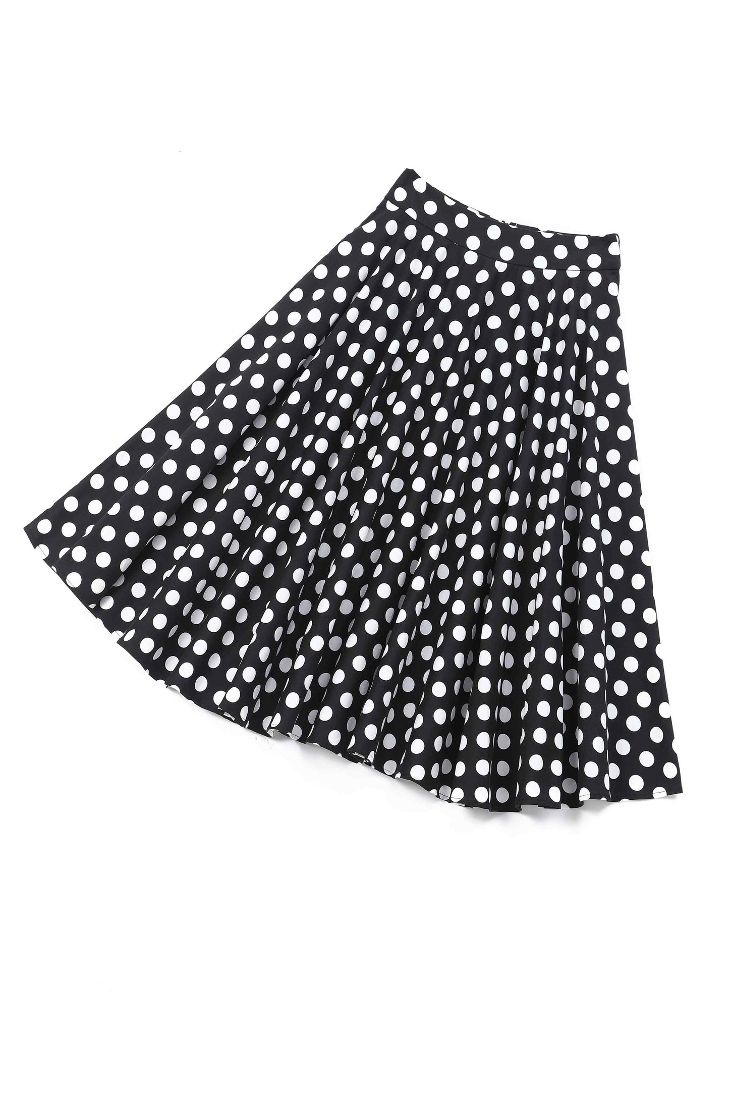 Maisie Black Polka Dot Full Circle Midi Skirt