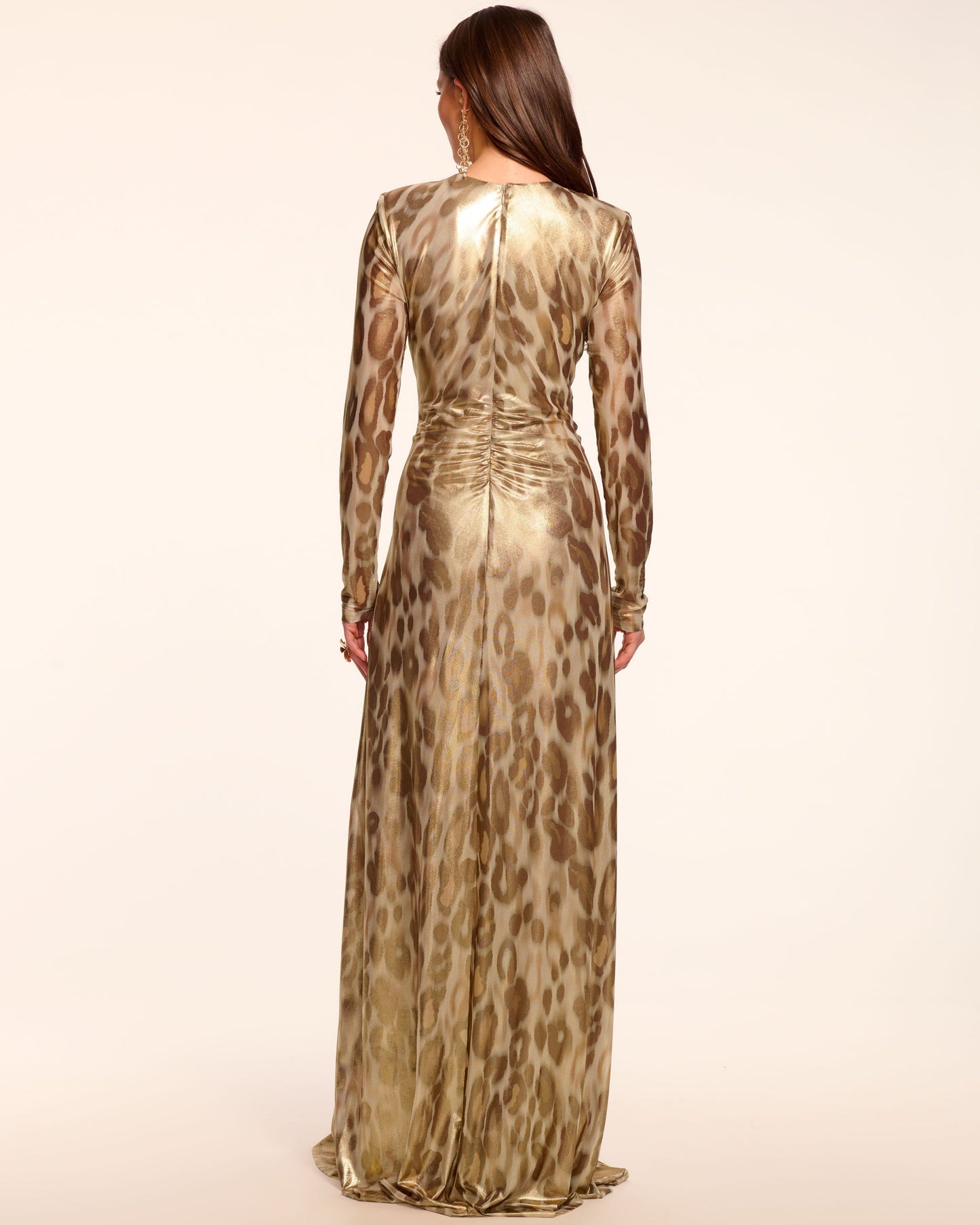 Martini Printed Plunging Gown