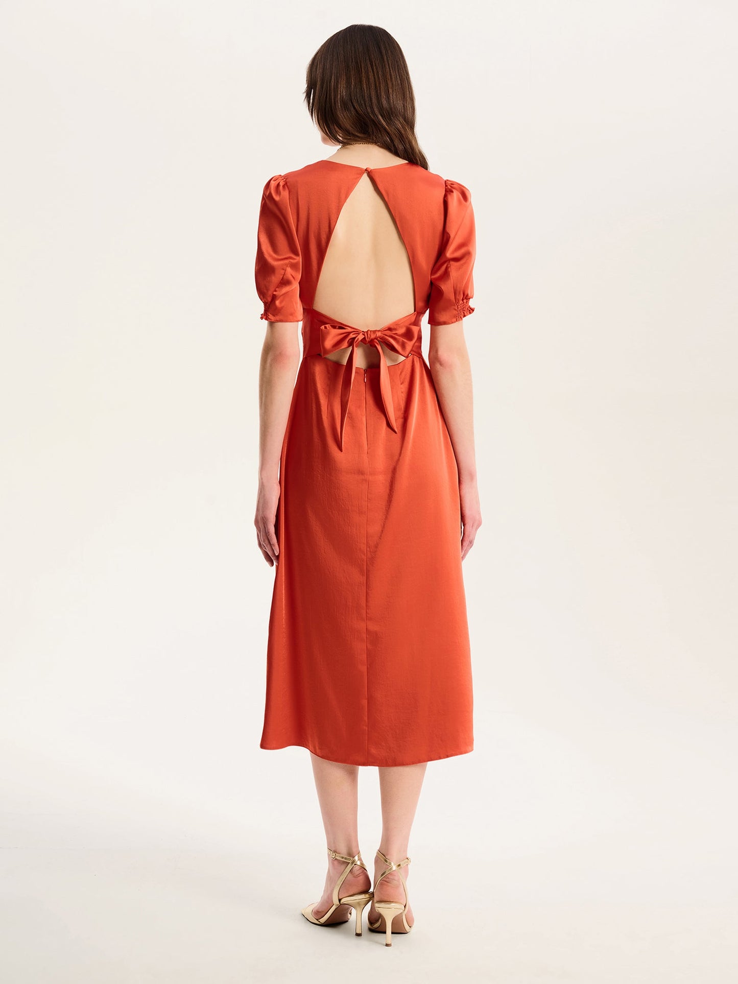 Odette Dress in Burnt Orange