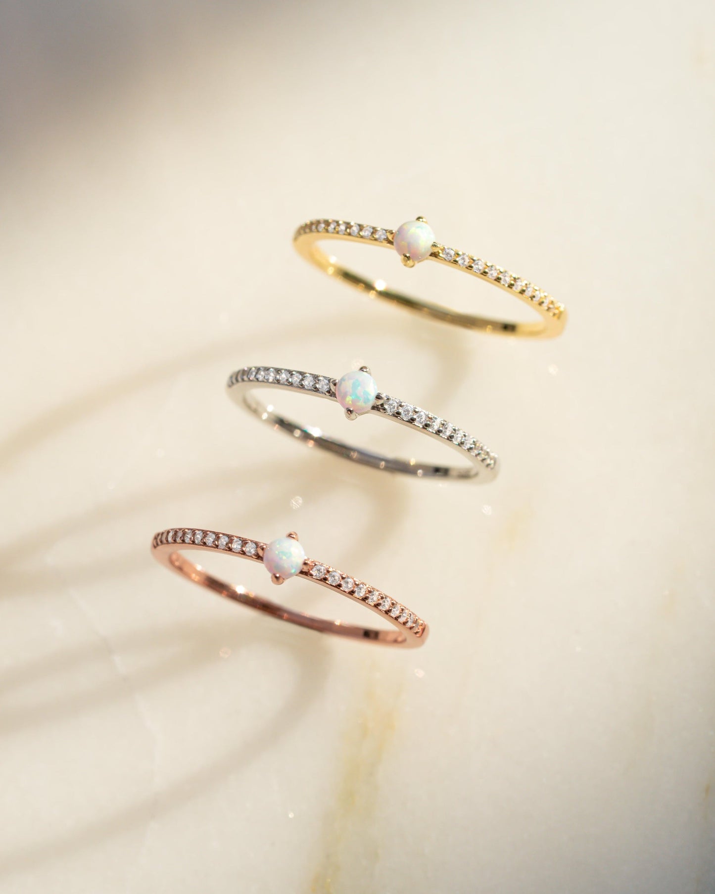 Solitaire Opal Ring