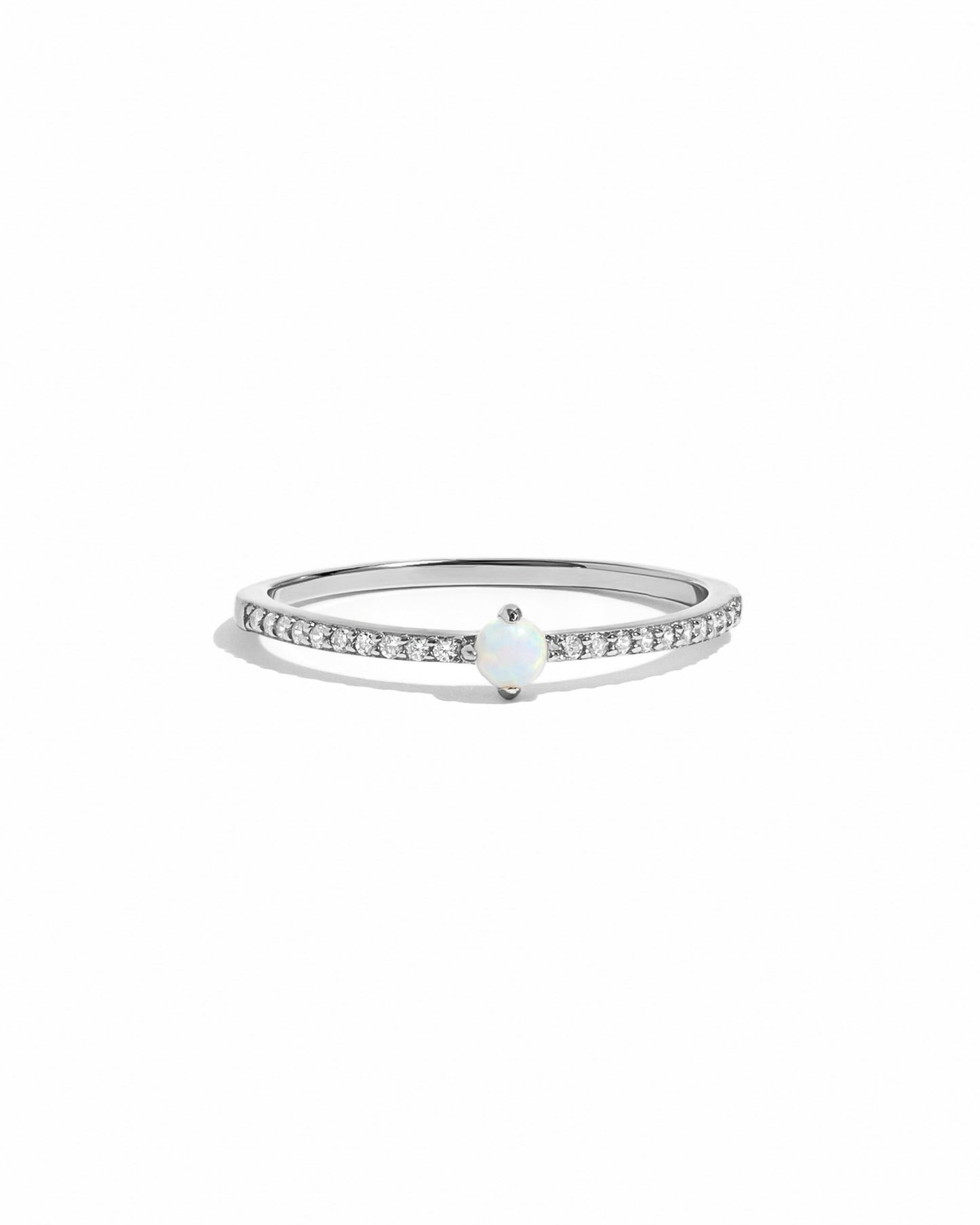 Solitaire Opal Ring