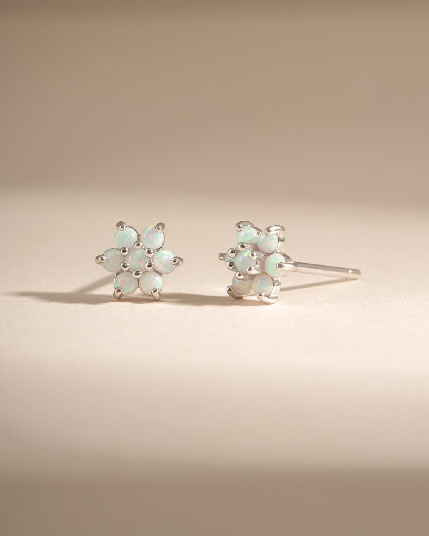 Opal Flower Studs
