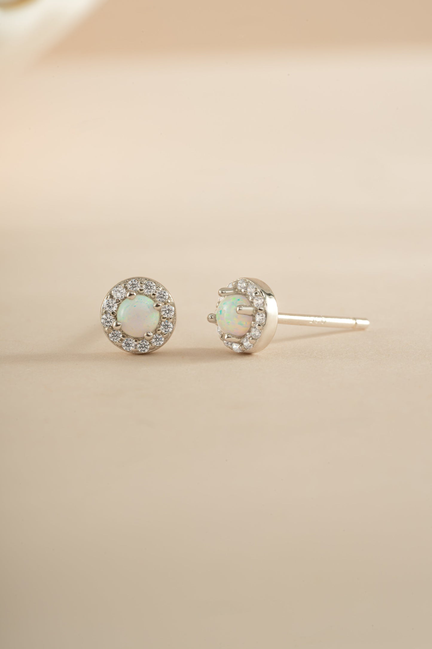 Opal Halo Studs