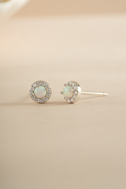 Opal Halo Studs