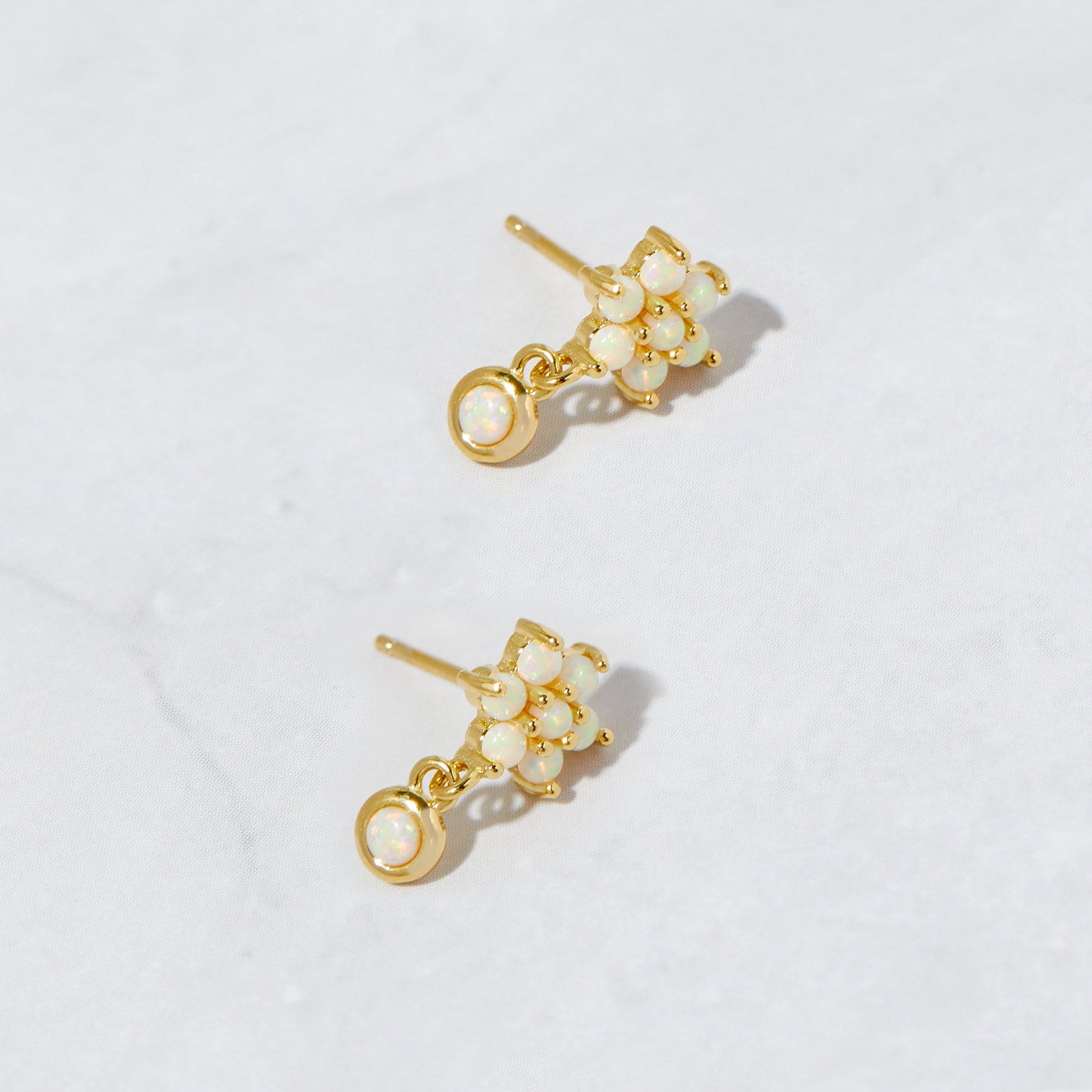 Dangling Opal Stud Earrings