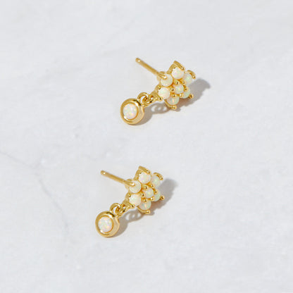 Dangling Opal Stud Earrings