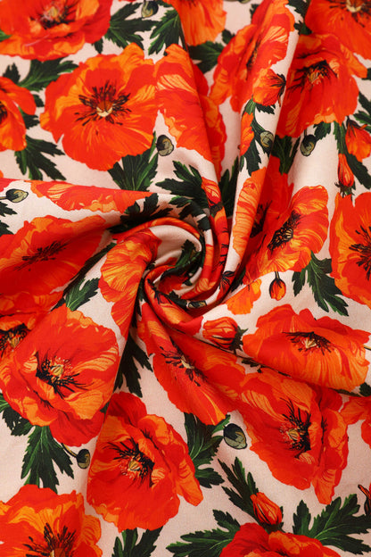 Mollie Orange Poppy Full Circle Shirt Dress