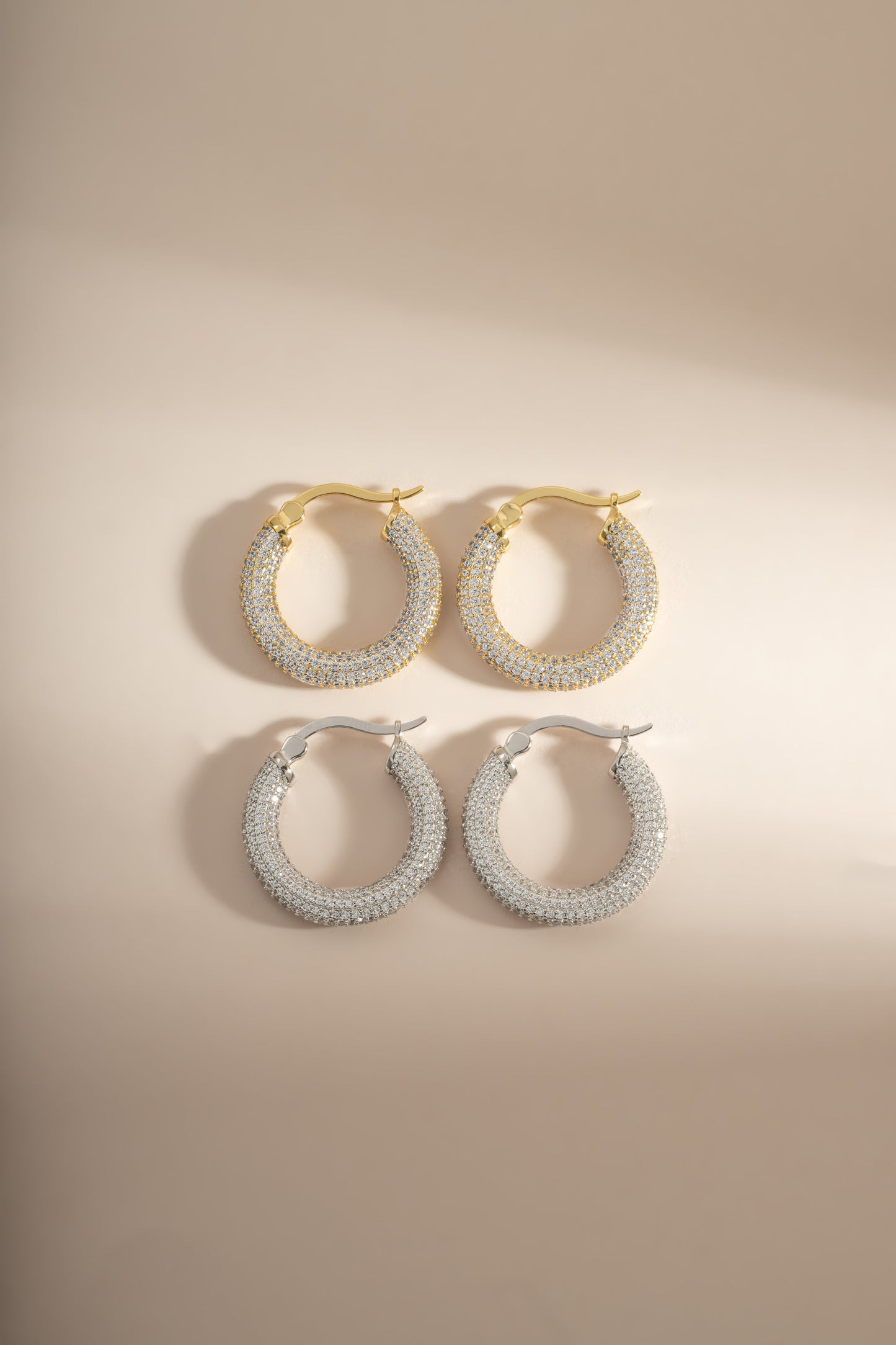 Pavé Tube Hoops