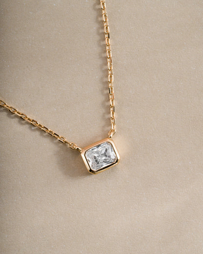 Radiant Bezel Necklace