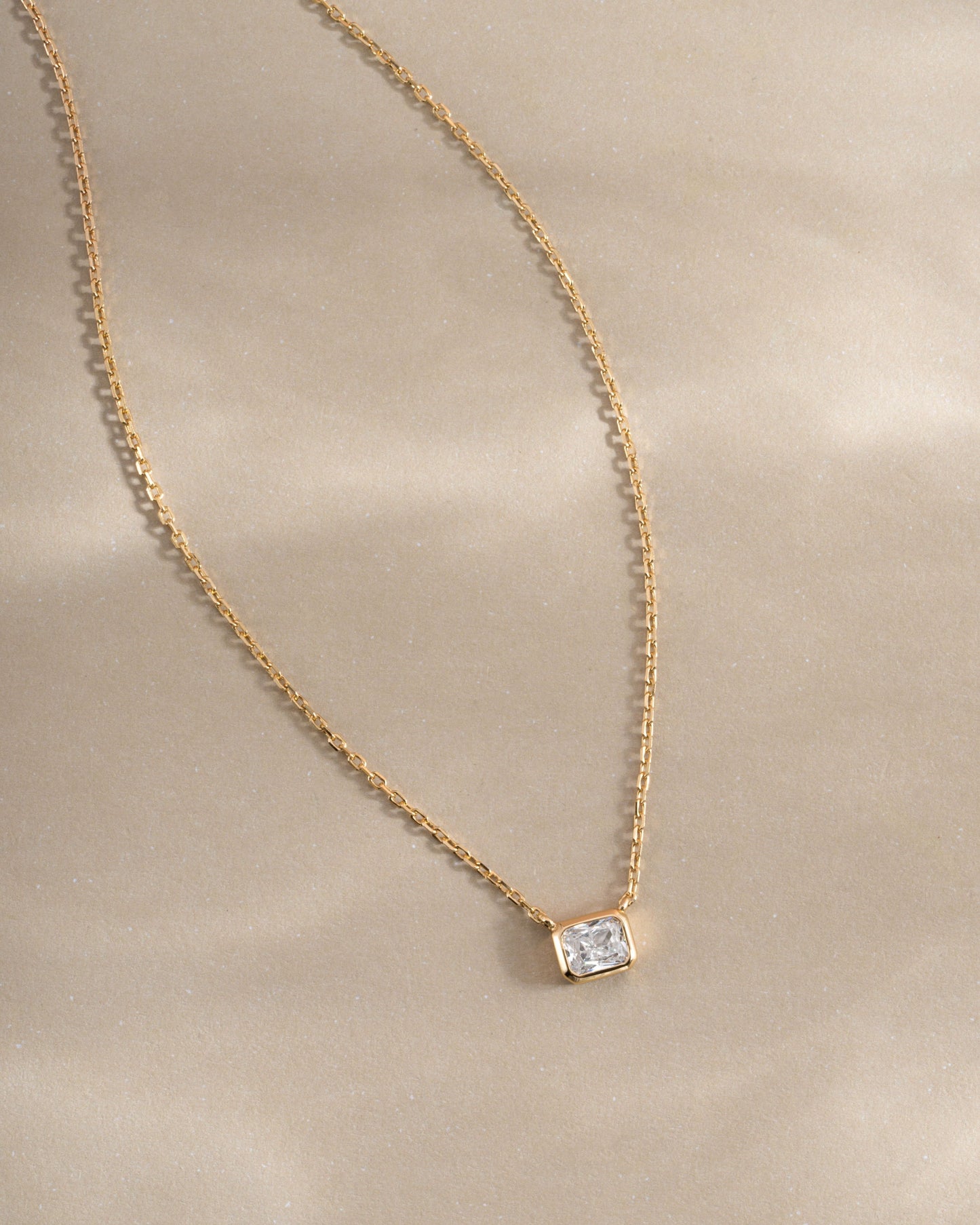 Radiant Bezel Necklace