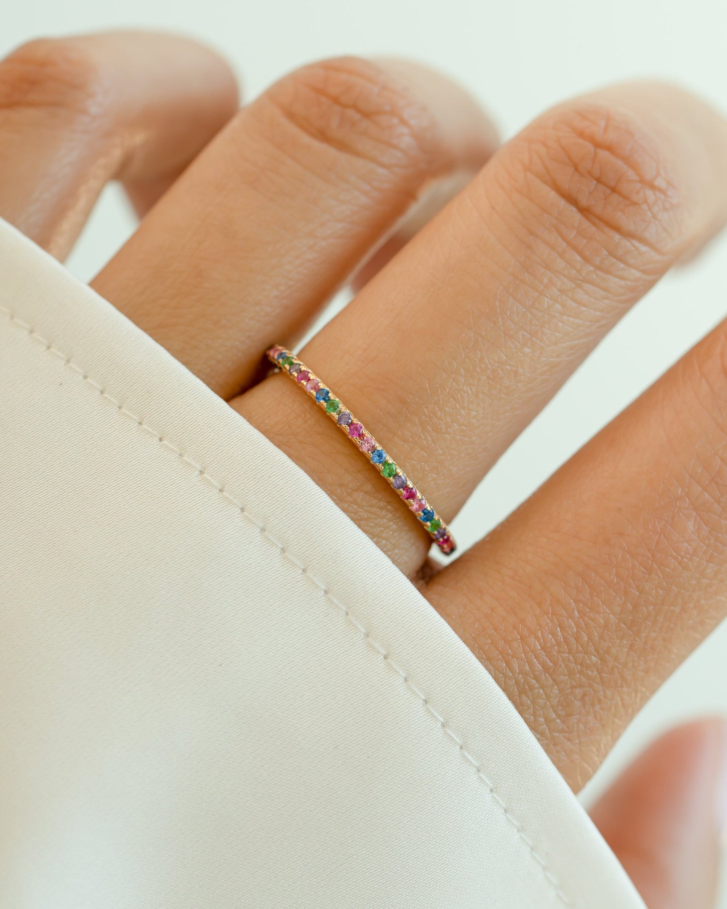 Rainbow Eternity Ring