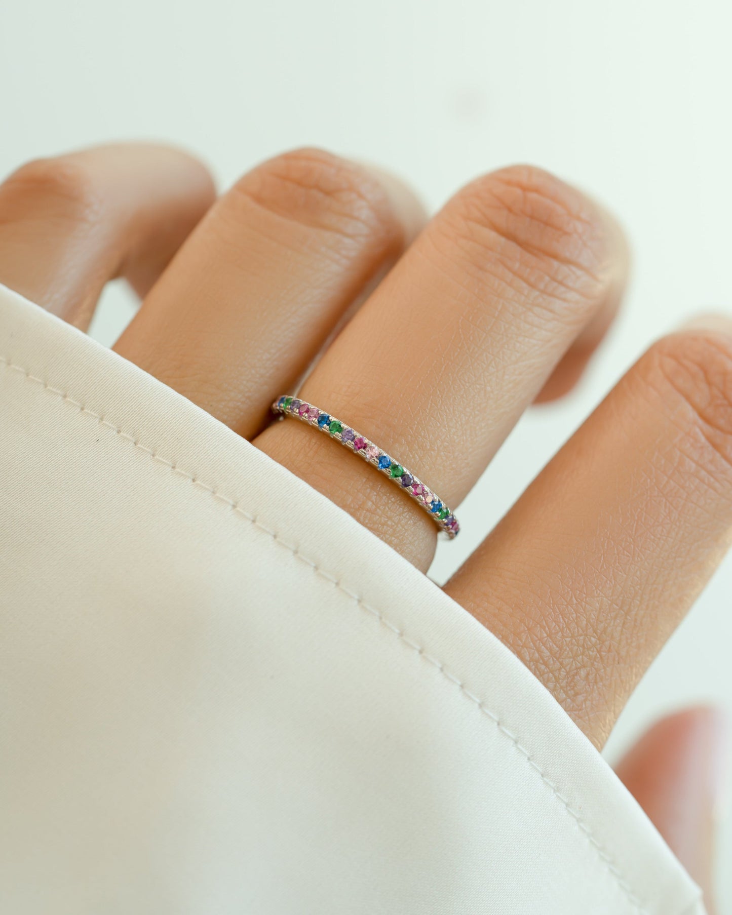 Rainbow Eternity Ring