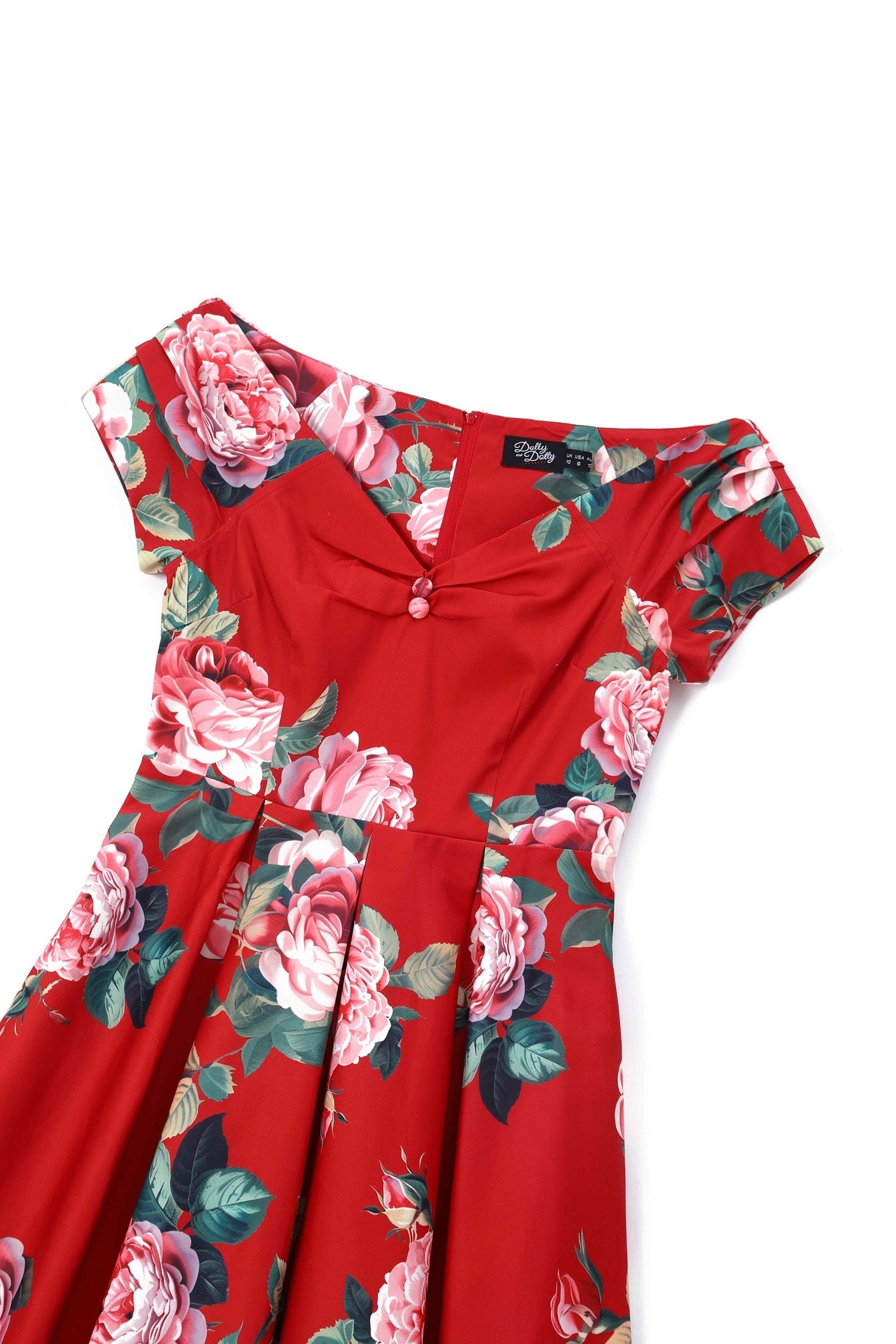 Lily Red Rose Off Shoulder Midi Dress