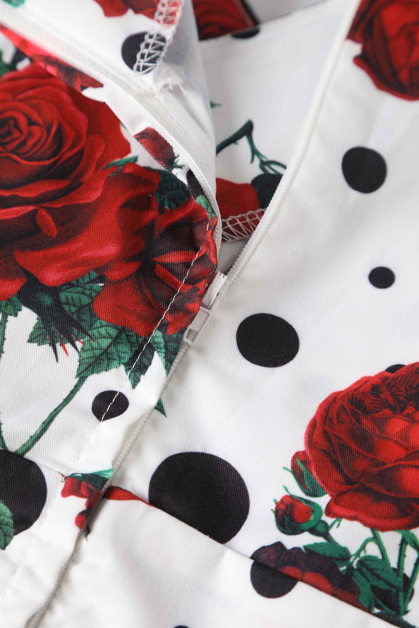 Lisette Retro Polka Dot & Rose Bolero Jacket