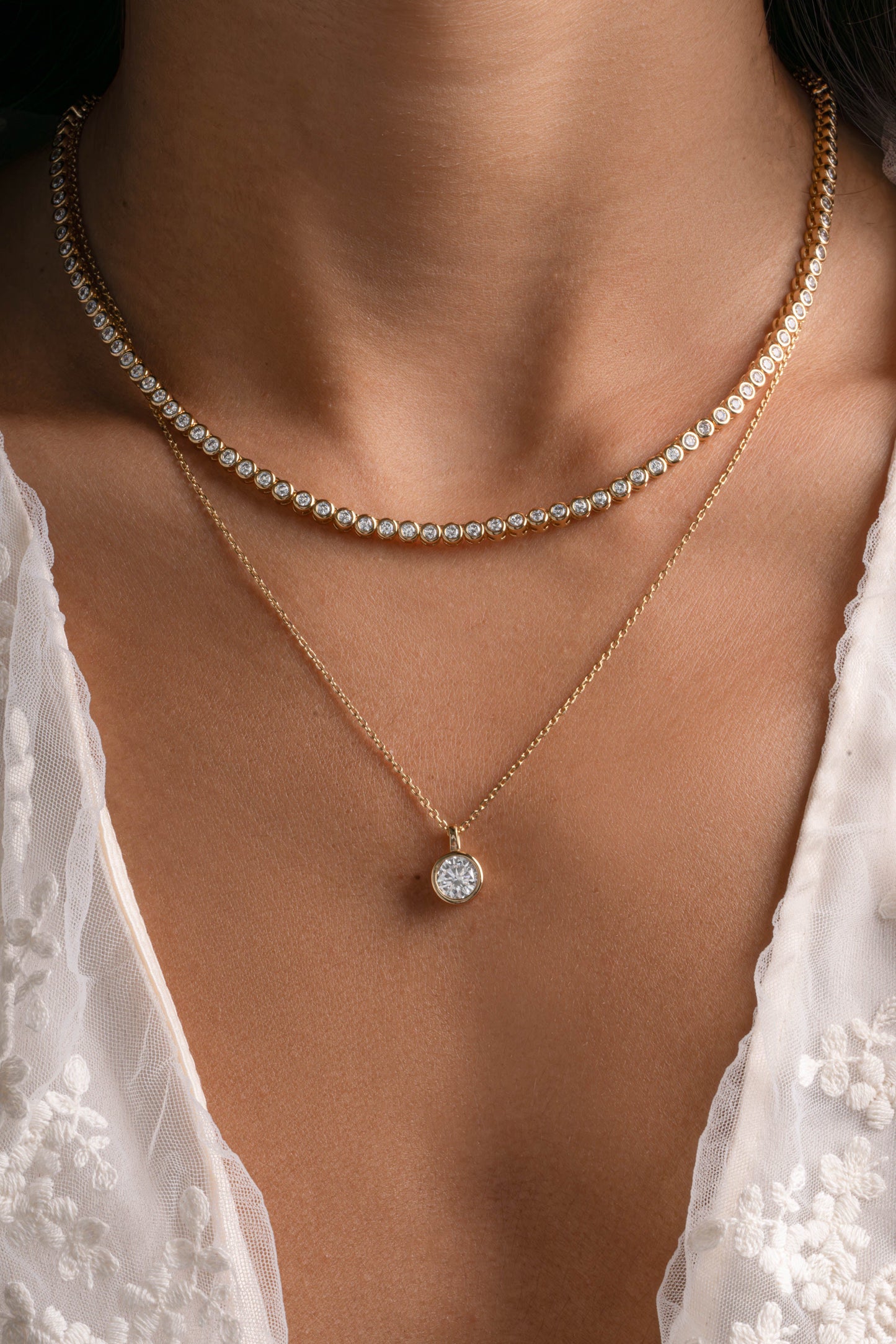 Round Bezel Necklace Bundle