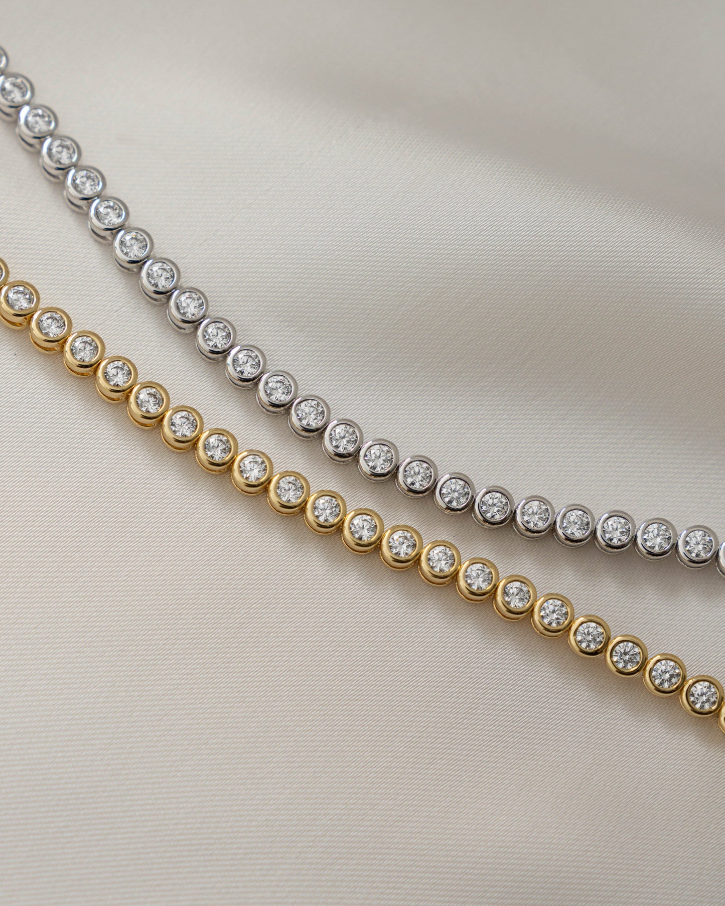 3mm Round Bezel Tennis Bracelet