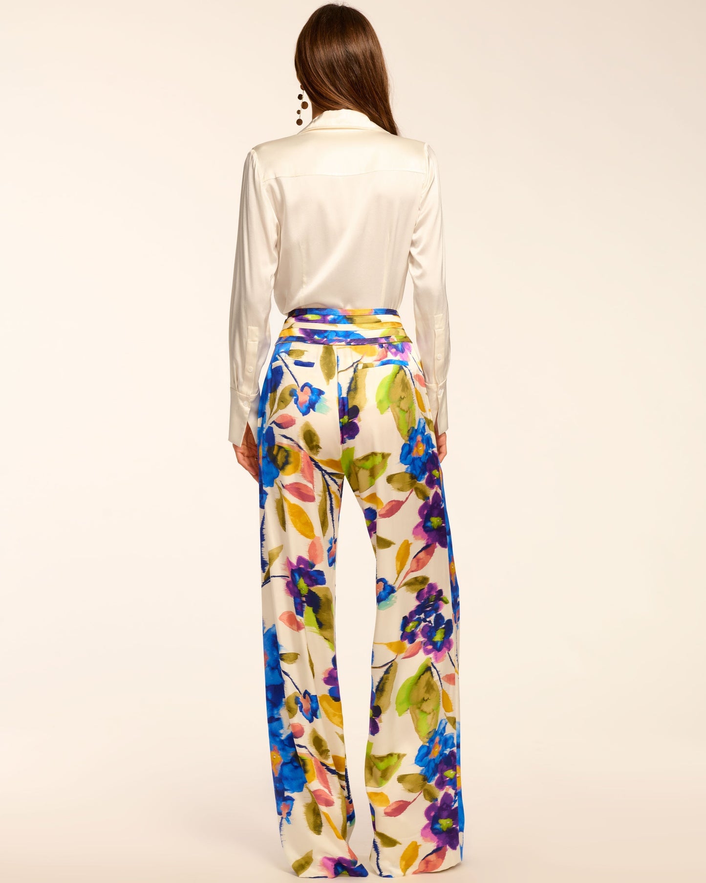 Joss Printed Silk Wide Leg Pant