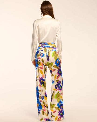 Joss Printed Silk Wide Leg Pant