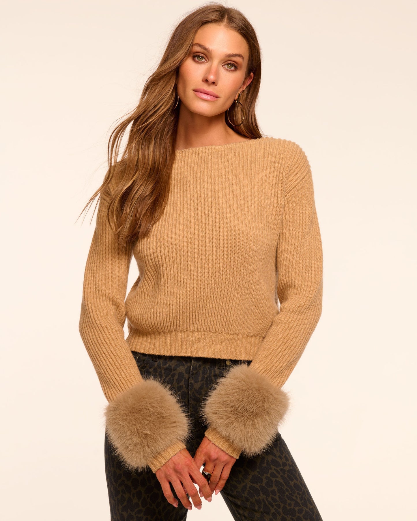 Lisa Wool Blend Sweater | CAMEL