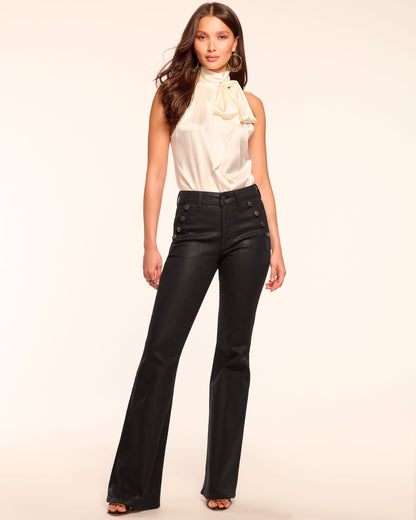 Helena Coated High-Rise Flare Jean