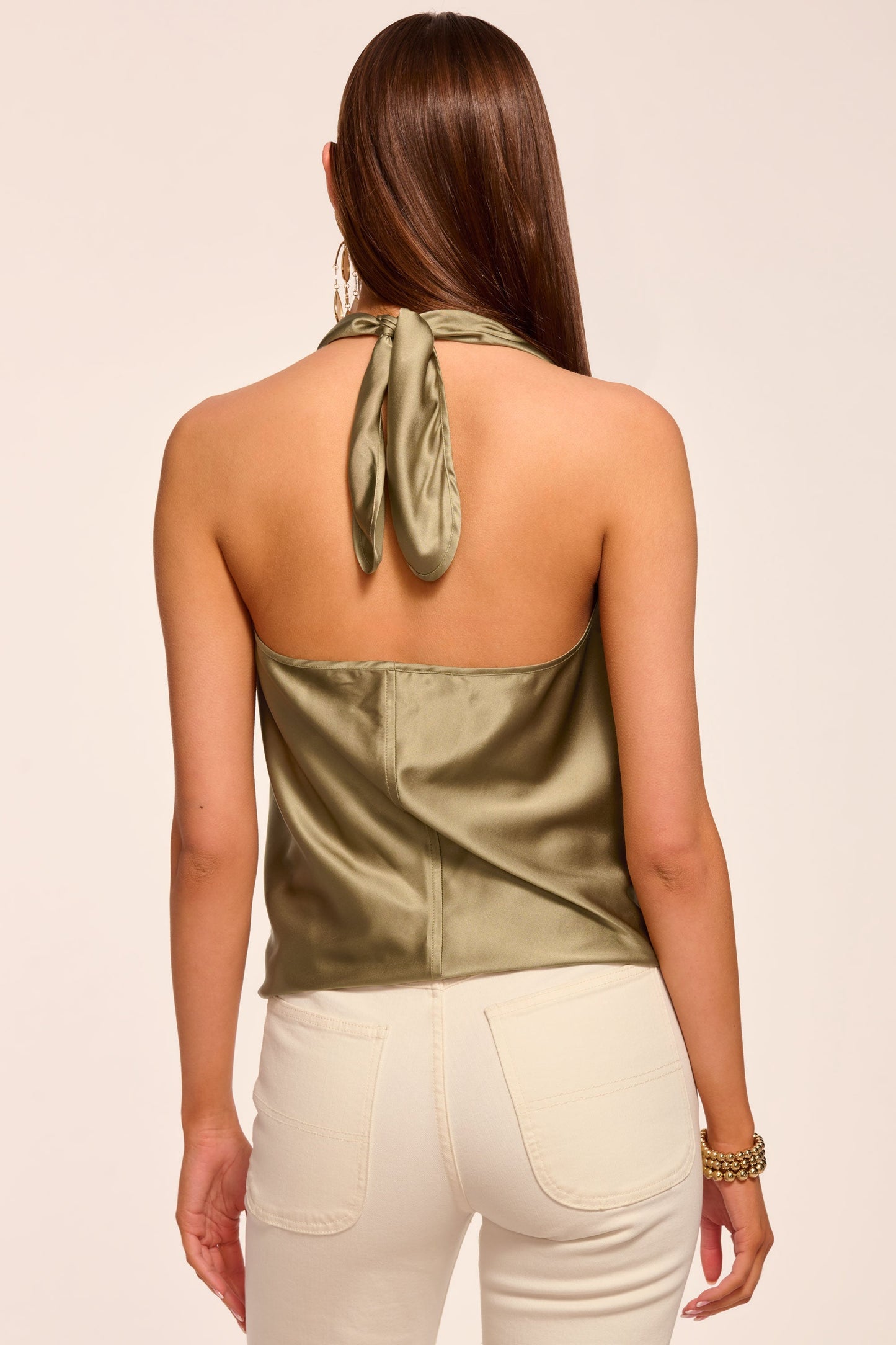 Harriet Silk Halter Tank Top | SAFARI
