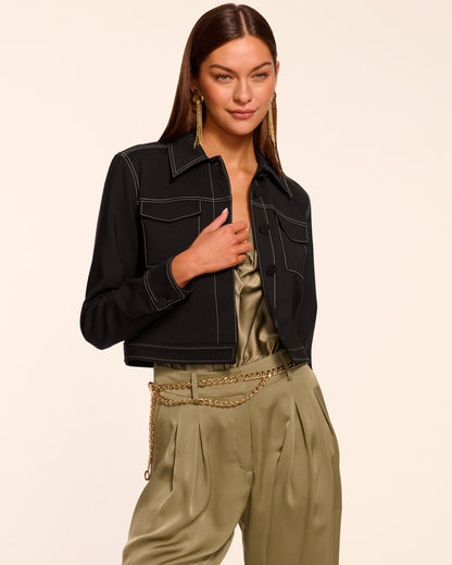Marrie Stitched Stretch Cotton Jacket