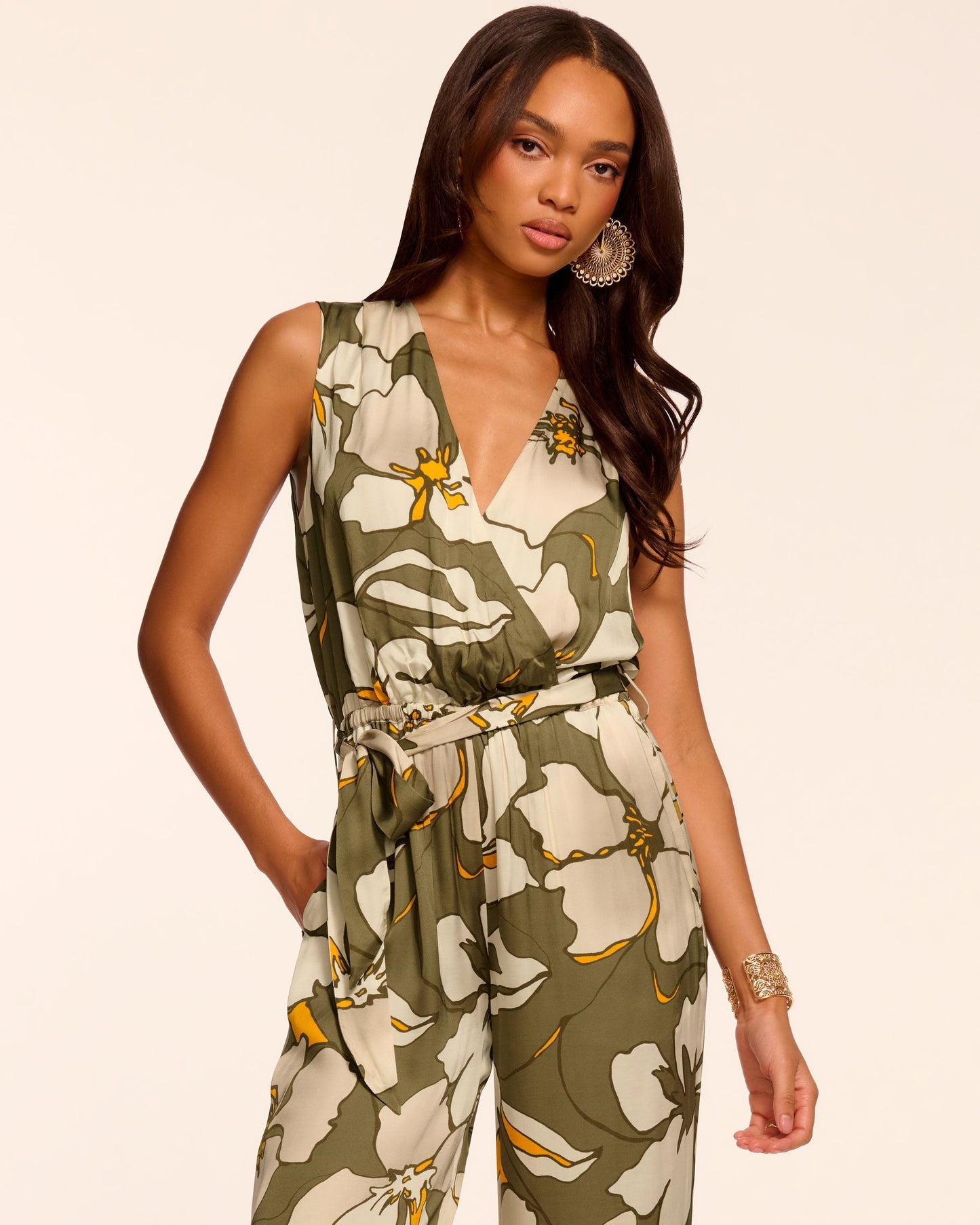 Hollie V-Neck Wide Leg Jumpsuit