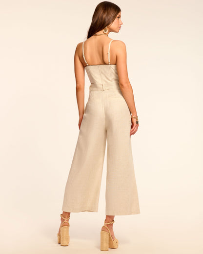 Nadia Linen Cropped Jumpsuit